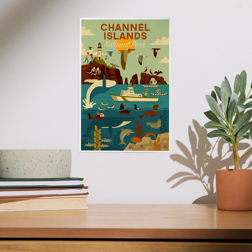 Channel Islands National Park, California, Geometric National Park Series, Art & Giclee Prints Art Lantern Press 