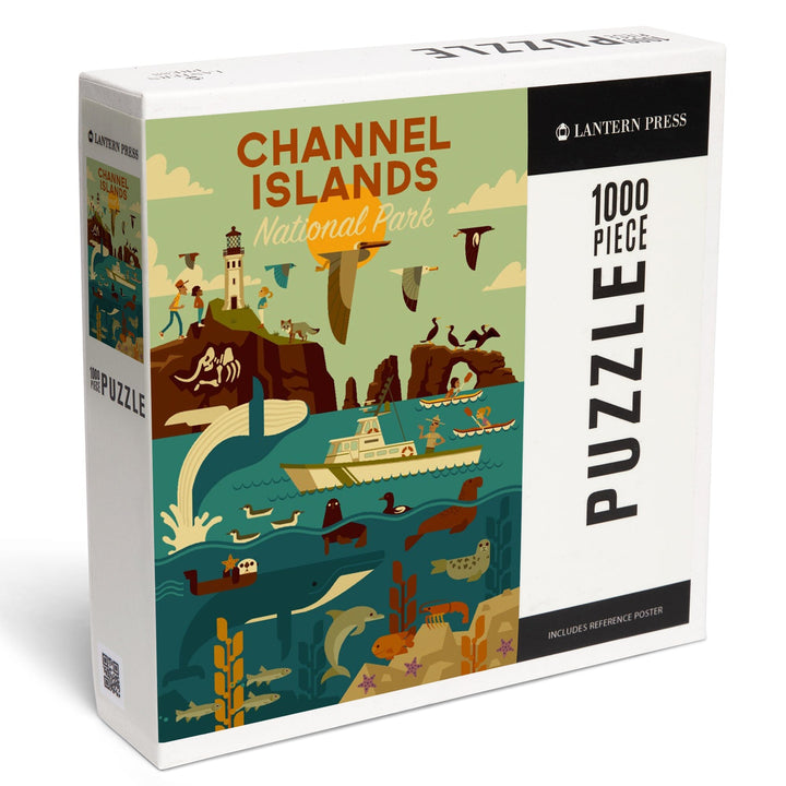 Channel Islands National Park, California, Geometric National Park Series, Jigsaw Puzzle Puzzle Lantern Press 