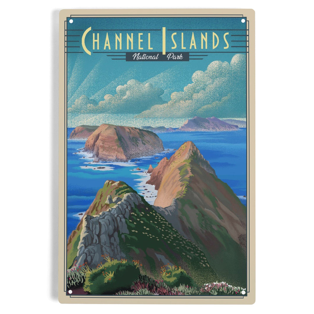 Channel Islands National Park, California, Lithograph National Park Series, Metal Signs Metal Lantern Press 