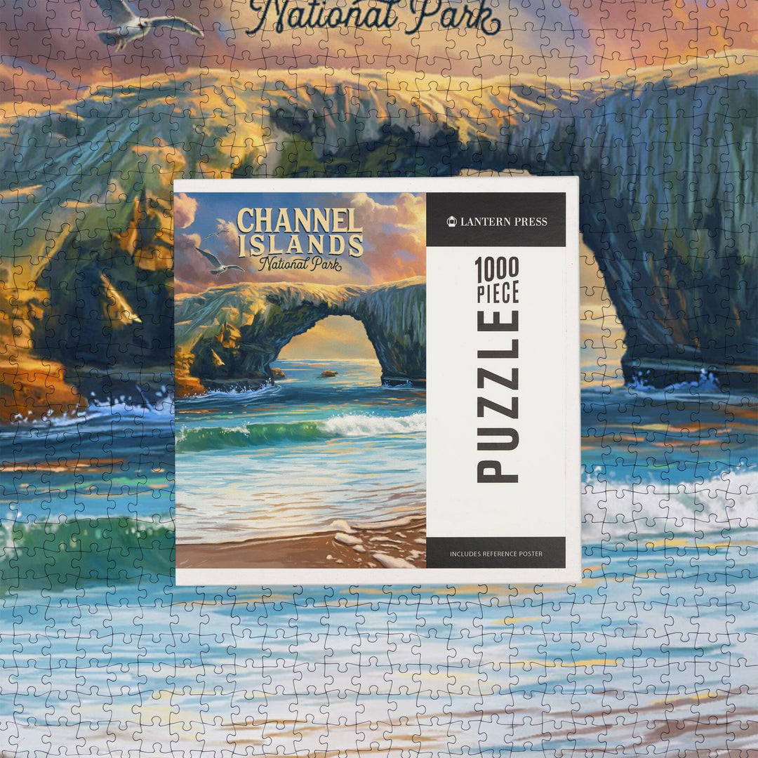 Channel Islands National Park, California, Oil Painting, Jigsaw Puzzle Puzzle Lantern Press 