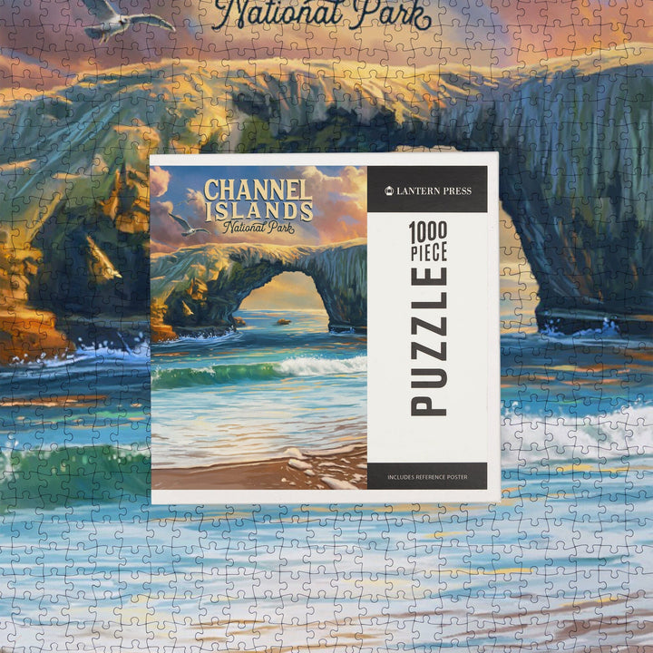 Channel Islands National Park, California, Oil Painting, Jigsaw Puzzle Puzzle Lantern Press 