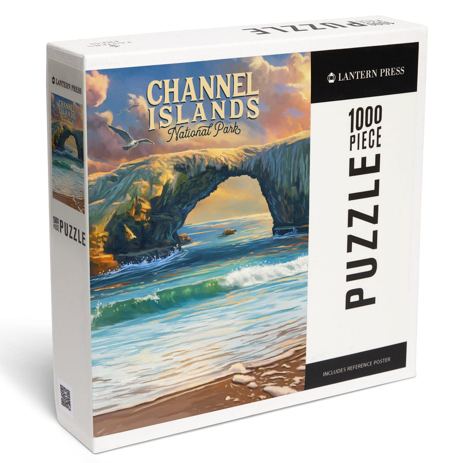 Channel Islands National Park, California, Oil Painting, Jigsaw Puzzle Puzzle Lantern Press 