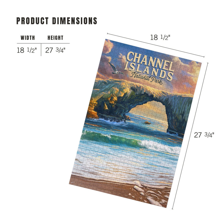 Channel Islands National Park, California, Oil Painting, Jigsaw Puzzle Puzzle Lantern Press 