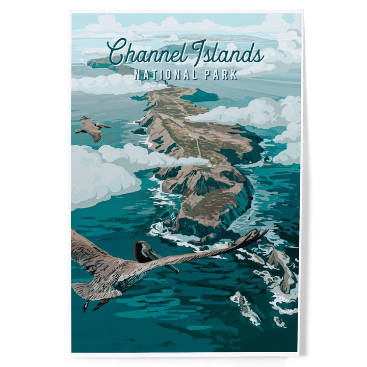 Channel Islands National Park, California, Painterly National Park Series, Art & Giclee Prints - Lantern Press