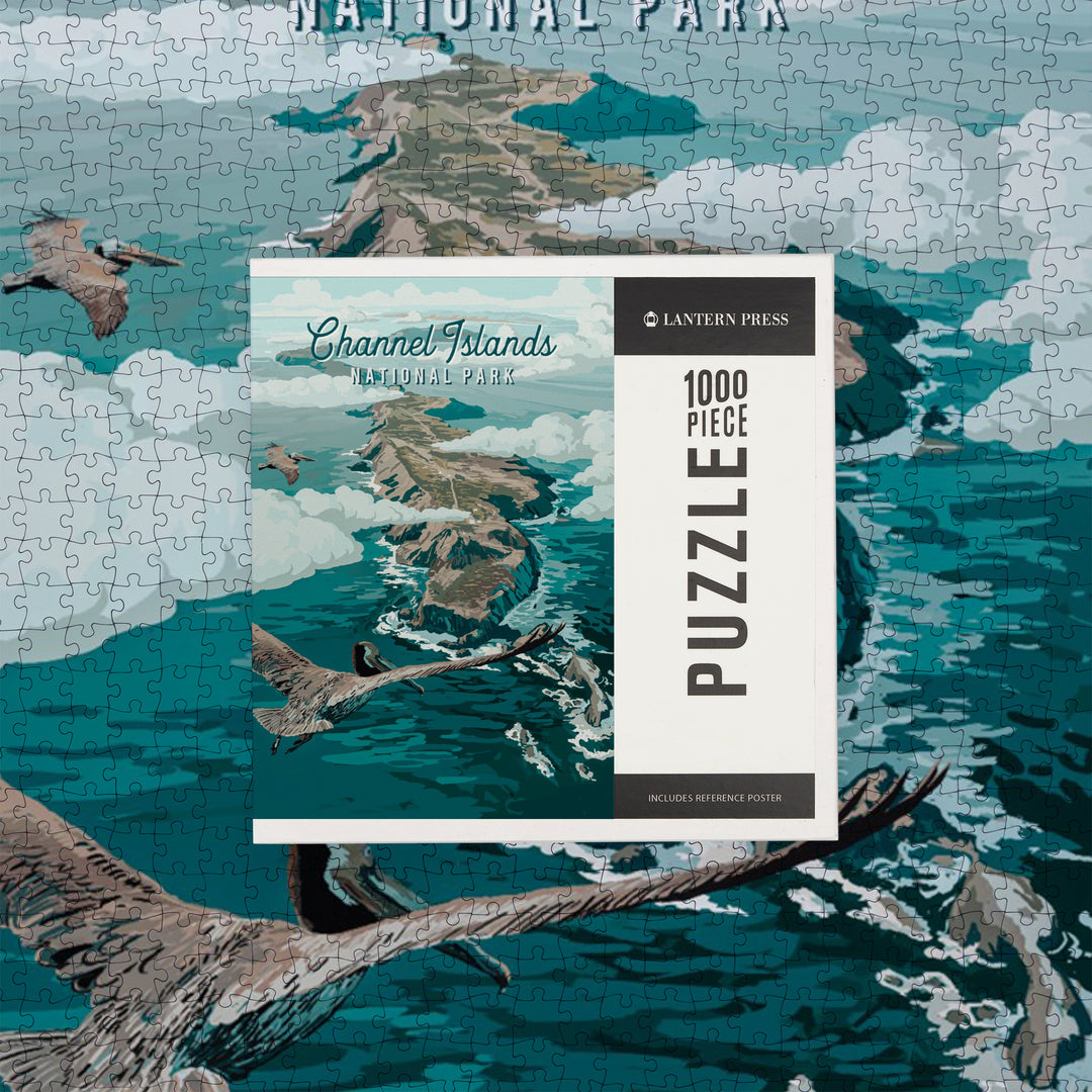 Channel Islands National Park, California, Painterly National Park Series, Jigsaw Puzzle Puzzle Lantern Press 