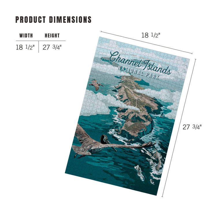 Channel Islands National Park, California, Painterly National Park Series, Jigsaw Puzzle Puzzle Lantern Press 