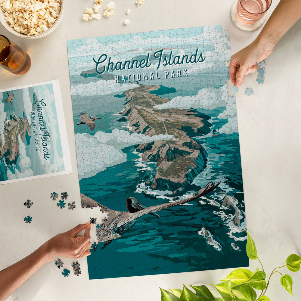 Channel Islands National Park, California, Painterly National Park Series, Jigsaw Puzzle Puzzle Lantern Press 