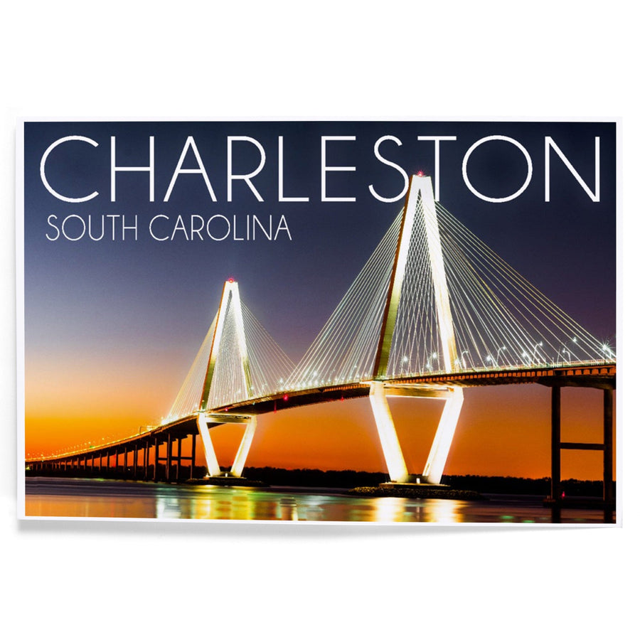 Charleston, South Carolina, Arthur Ravenel Jr. Bridge at Sunset, Art & Giclee Prints Art Lantern Press 