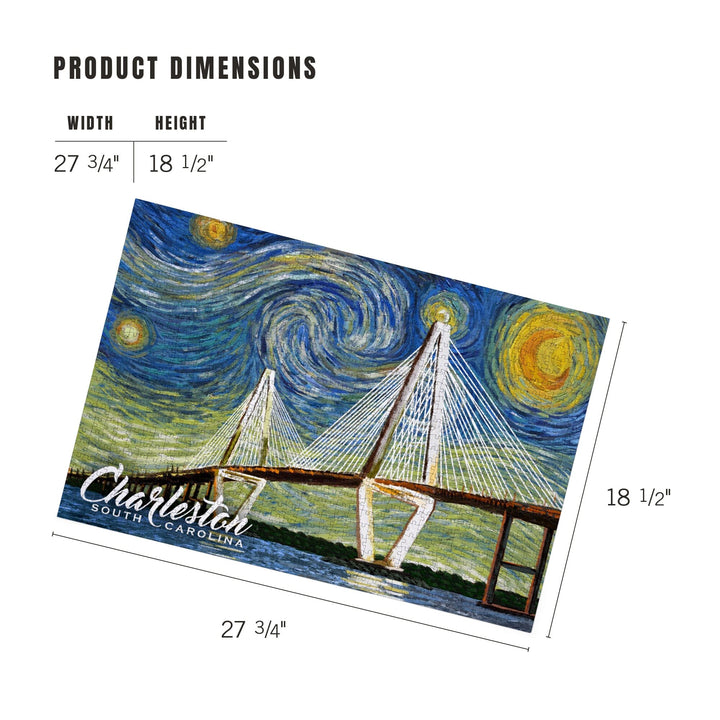 Charleston, South Carolina, Bridge, Starry Night, Jigsaw Puzzle Puzzle Lantern Press 
