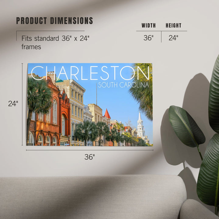 Charleston, South Carolina, Colorful Buildings, Art & Giclee Prints Art Lantern Press 