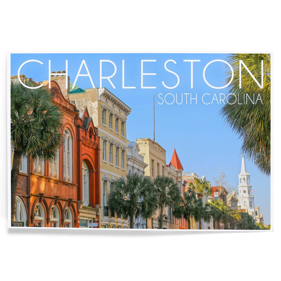 Charleston, South Carolina, Colorful Buildings, Art & Giclee Prints Art Lantern Press 