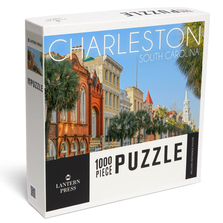 Charleston, South Carolina, Colorful Buildings, Jigsaw Puzzle Puzzle Lantern Press 