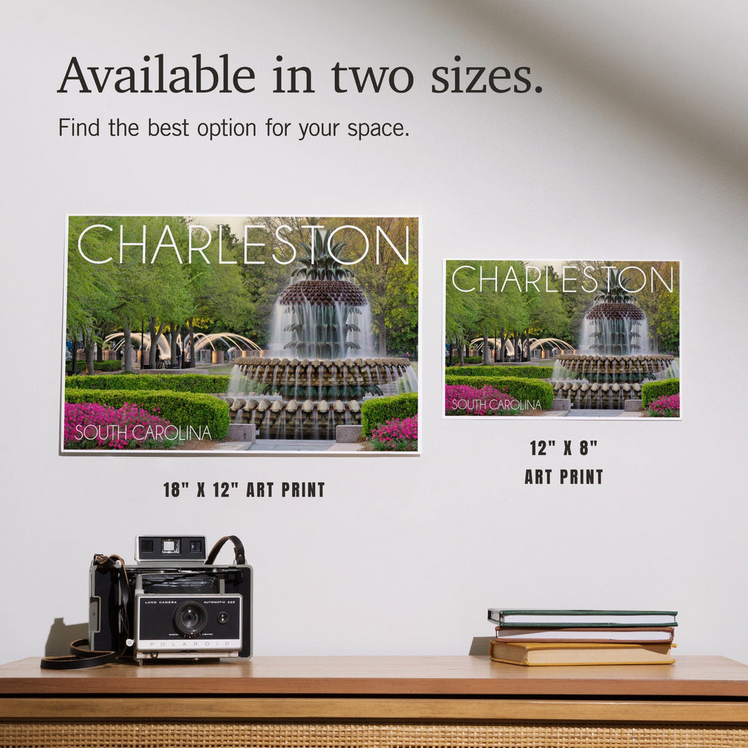 Charleston, South Carolina, Pineapple Fountain, Art & Giclee Prints Art Lantern Press 