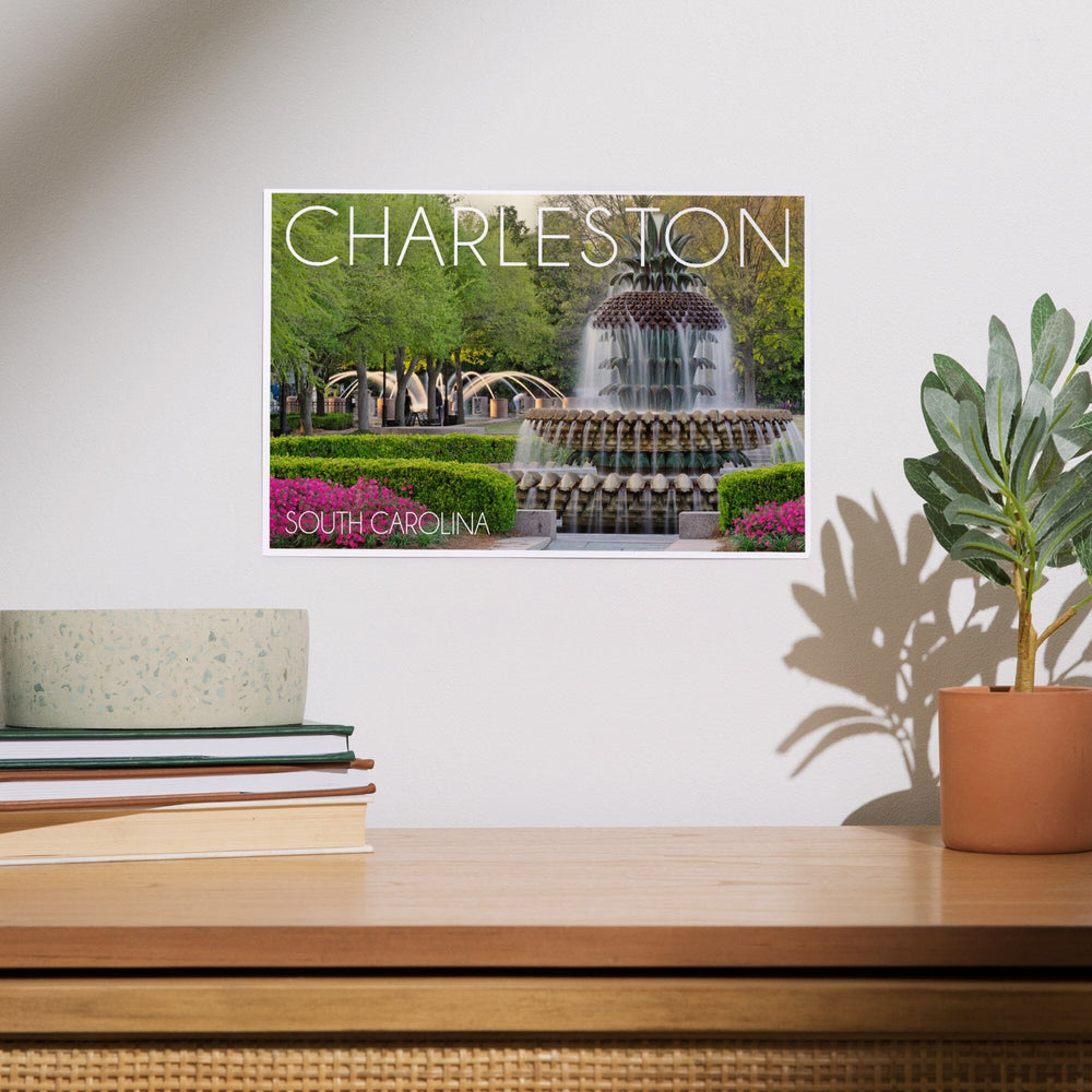 Charleston, South Carolina, Pineapple Fountain, Art & Giclee Prints Art Lantern Press 