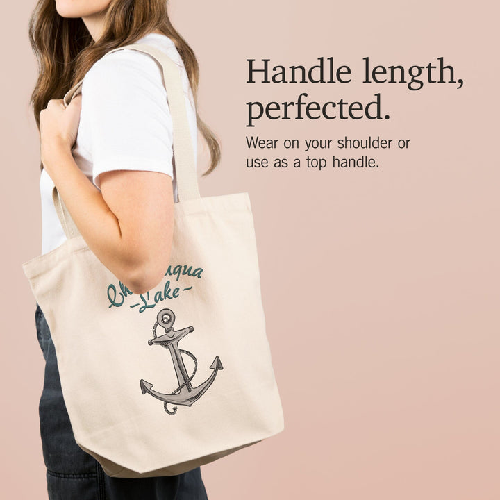 Chautauqua Lake, New York, Anchor Icon, Tote Bag Totes Lantern Press 