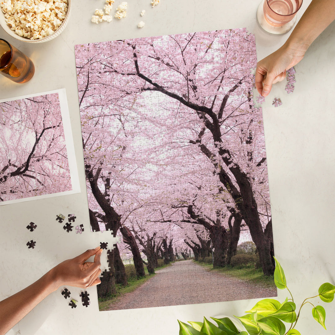 Cherry Orchard Blossoms, Jigsaw Puzzle Puzzle Lantern Press 
