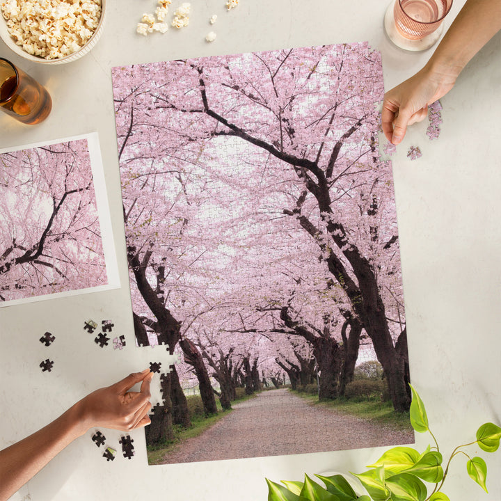 Cherry Orchard Blossoms, Jigsaw Puzzle Puzzle Lantern Press 