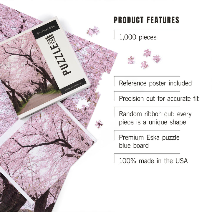 Cherry Orchard Blossoms, Jigsaw Puzzle Puzzle Lantern Press 