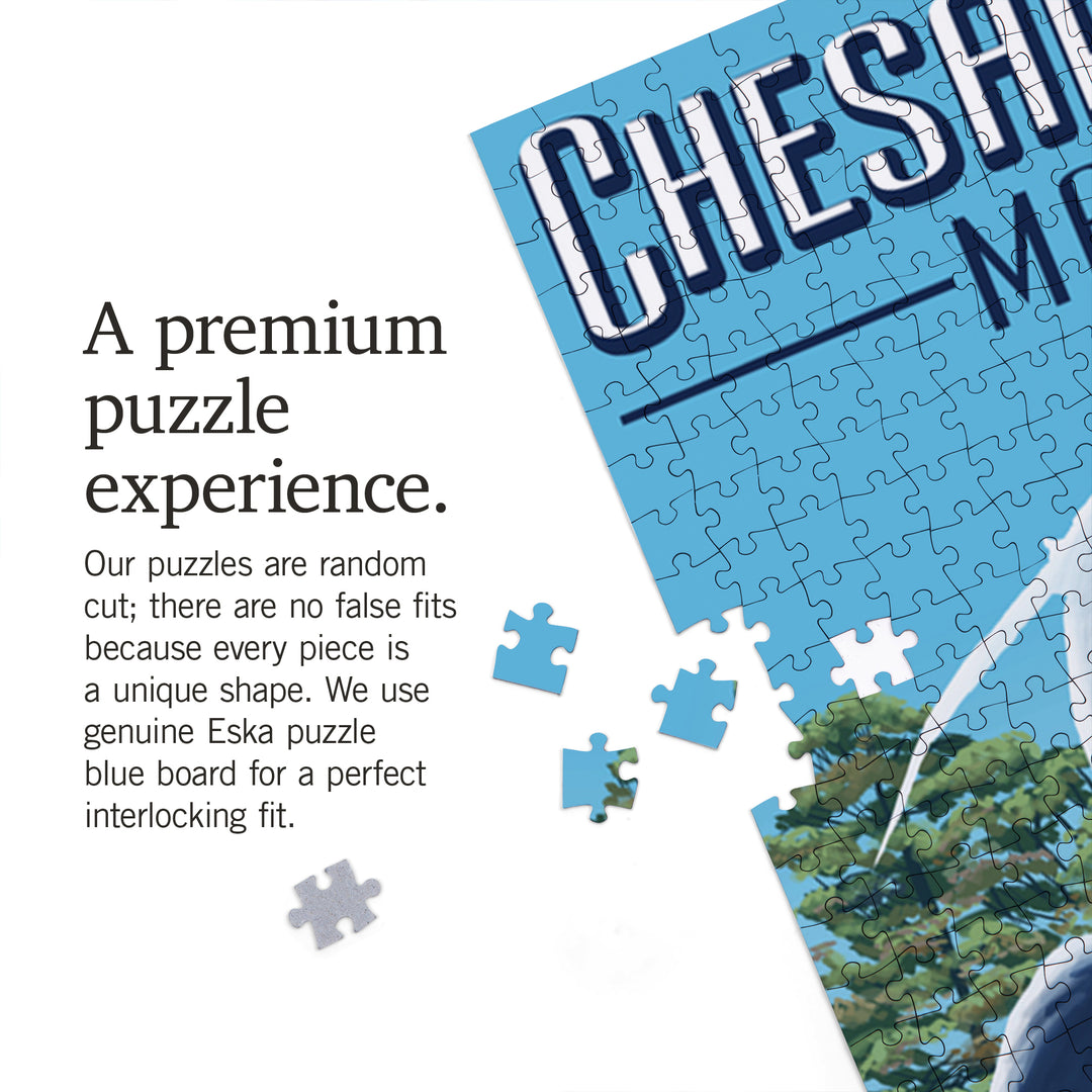 Chesapeake Bay, Maryland, Blue Heron, Jigsaw Puzzle Puzzle Lantern Press 