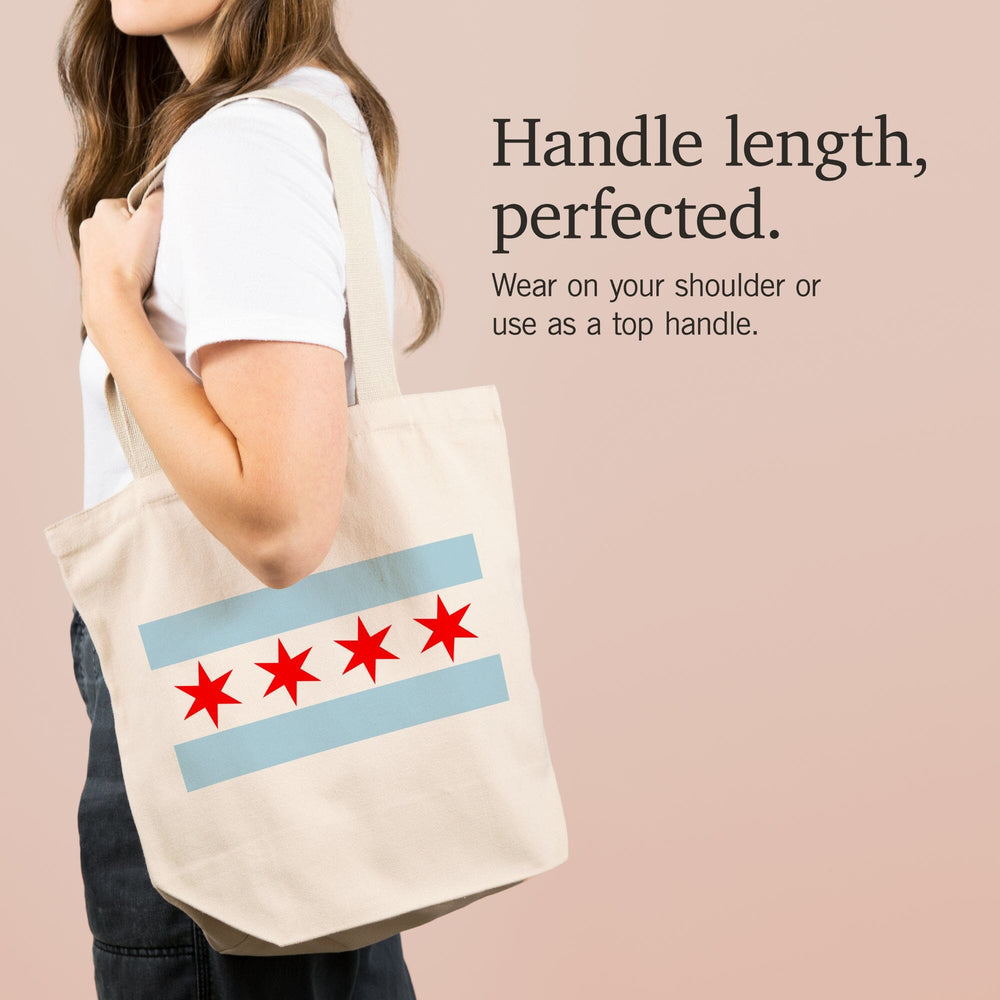 Chicago, Illinois, Flag, Tote Bag Totes Lantern Press 