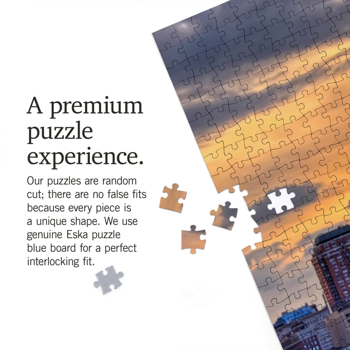 Chicago, Illinois, Moody Skyline, Jigsaw Puzzle Puzzle Lantern Press 