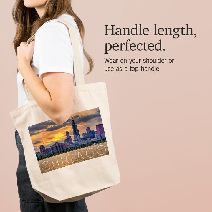 Chicago, Illinois, Moody Skyline, Tote Bag Totes Lantern Press 