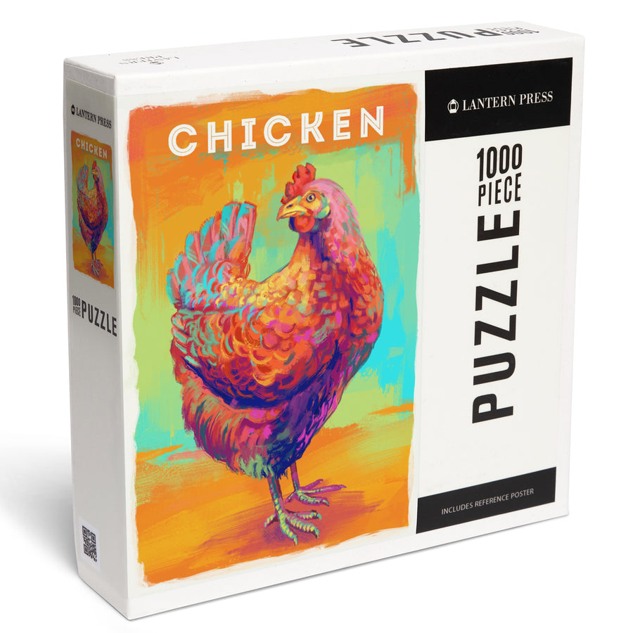 Chicken, Hen, Vivid Series, Jigsaw Puzzle Puzzle Lantern Press 