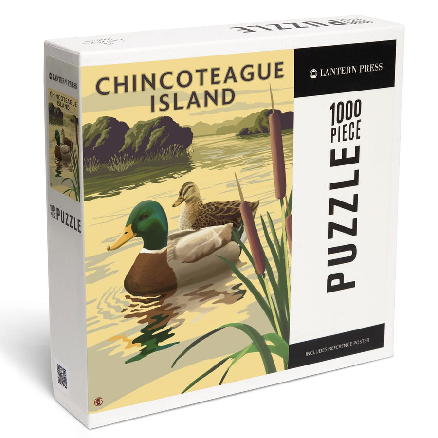 Chincoteague Island, Virginia, Mallard Ducks, Jigsaw Puzzle Puzzle Lantern Press 