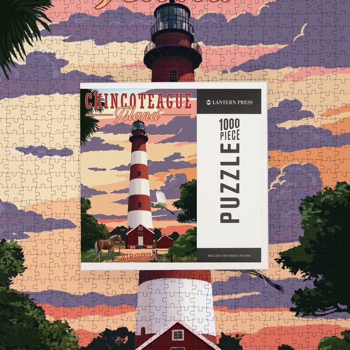 Chincoteague, Virginia, Lighthouse, Jigsaw Puzzle Puzzle Lantern Press 
