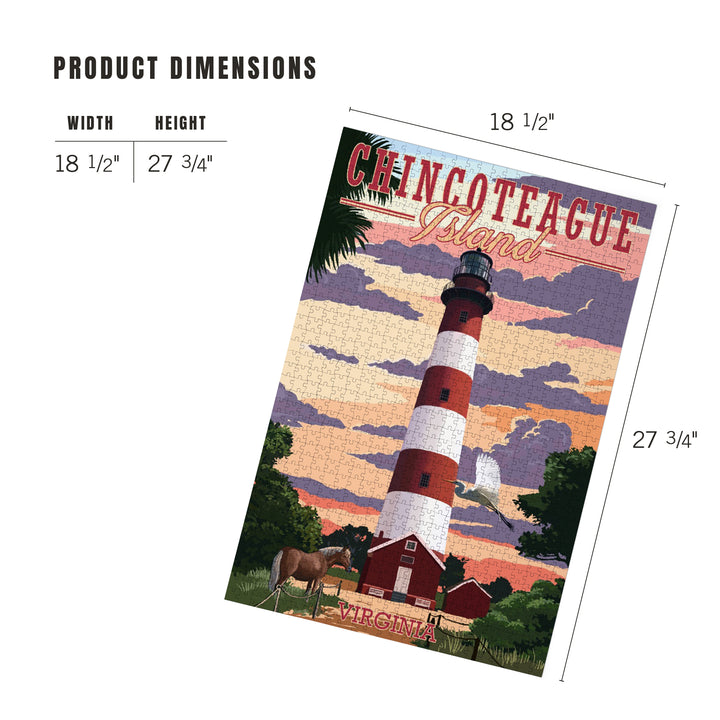 Chincoteague, Virginia, Lighthouse, Jigsaw Puzzle Puzzle Lantern Press 