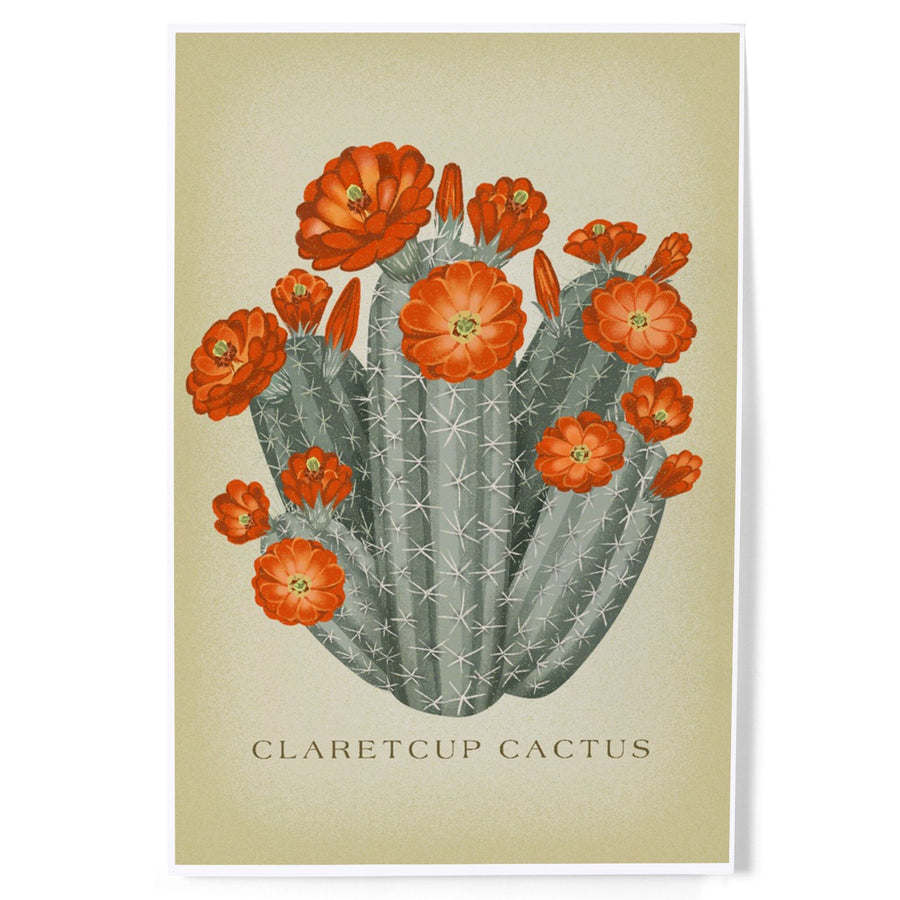 Claretcup Cactus, Vintage Flora, Art & Giclee Prints Art Lantern Press 