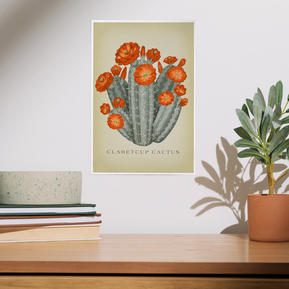 Claretcup Cactus, Vintage Flora, Art & Giclee Prints Art Lantern Press 