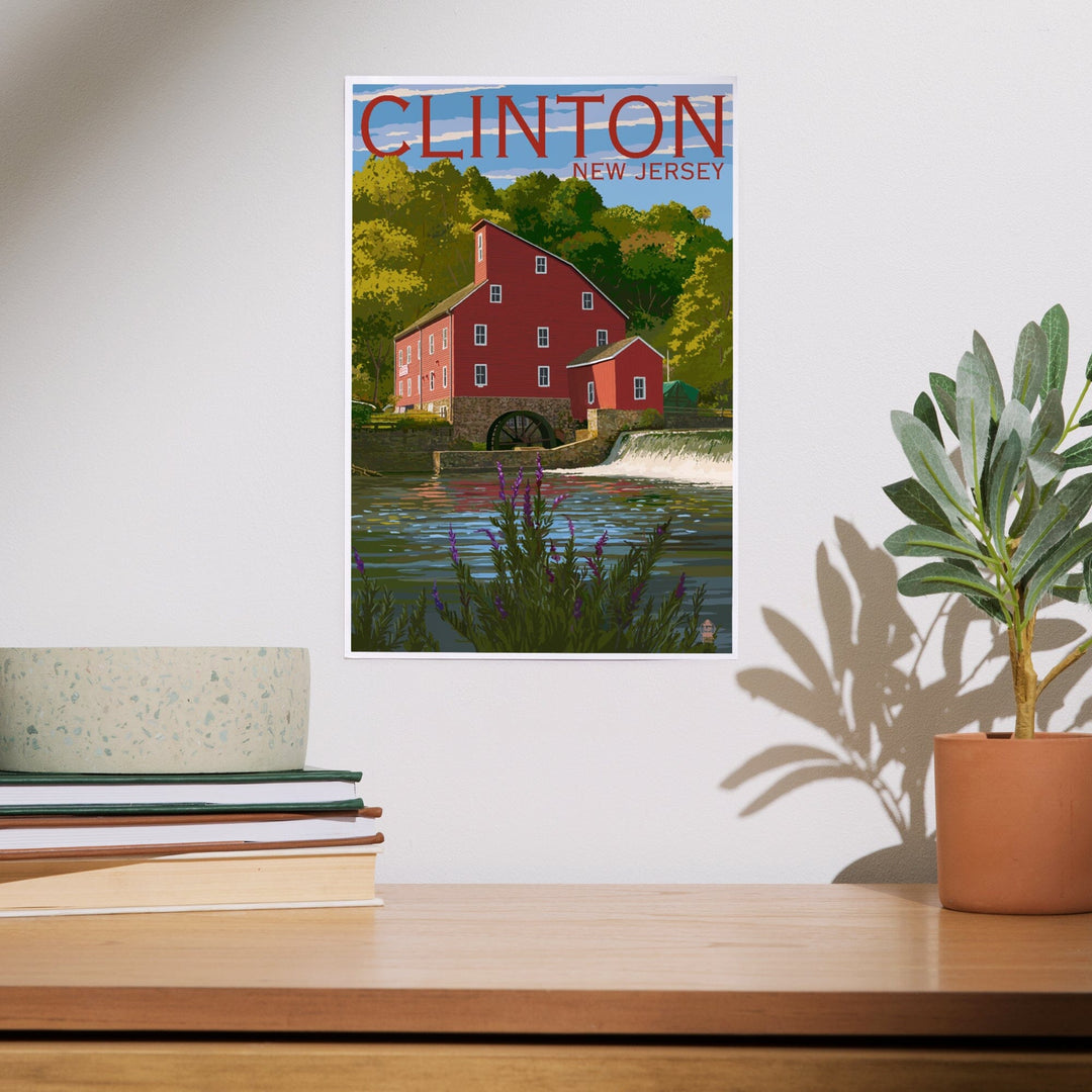 Clinton, New Jersey, Art & Giclee Prints Art Lantern Press 