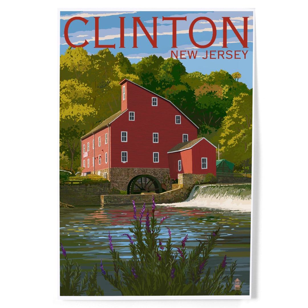 Clinton, New Jersey, Art & Giclee Prints Art Lantern Press 
