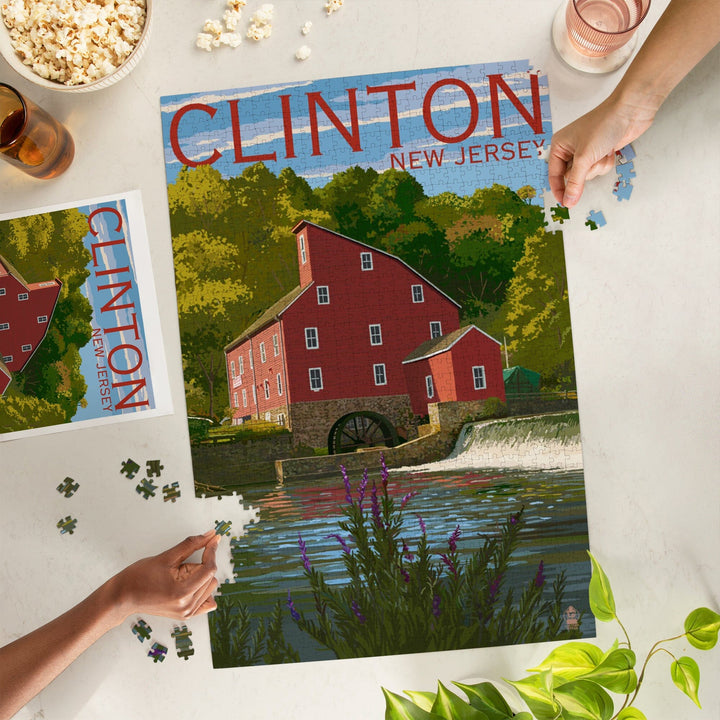 Clinton, New Jersey, Jigsaw Puzzle Puzzle Lantern Press 