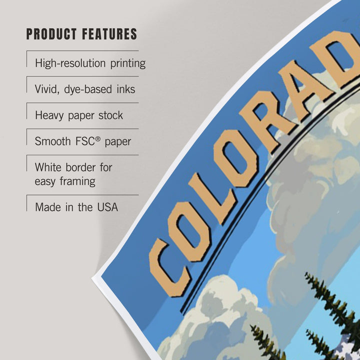 Colorado, Angler and River Rapids, Art & Giclee Prints Art Lantern Press 