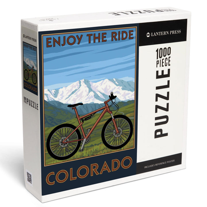 Colorado, Enjoy the Ride, Mountain Bike, Jigsaw Puzzle Puzzle Lantern Press 