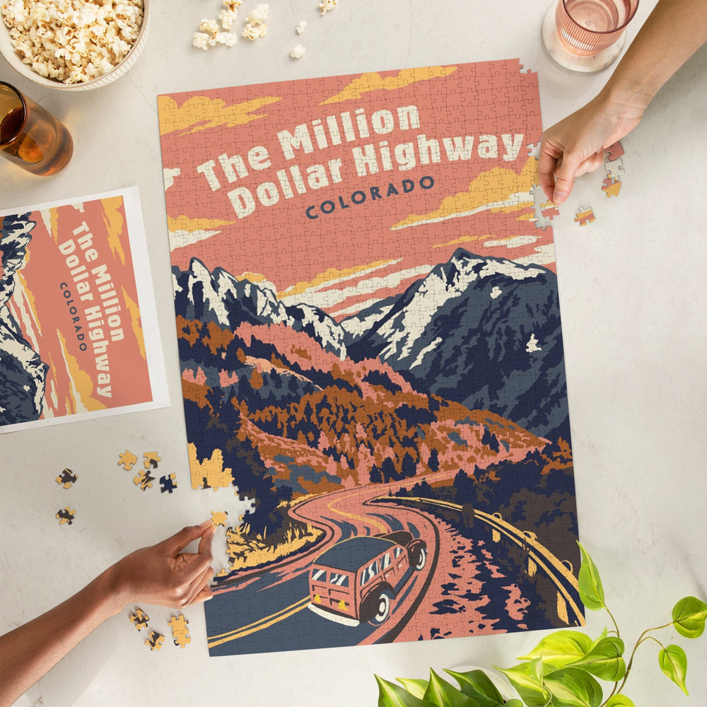 Colorado, Explorer Series, One Million Dollar Highway, Jigsaw Puzzle Puzzle Lantern Press 