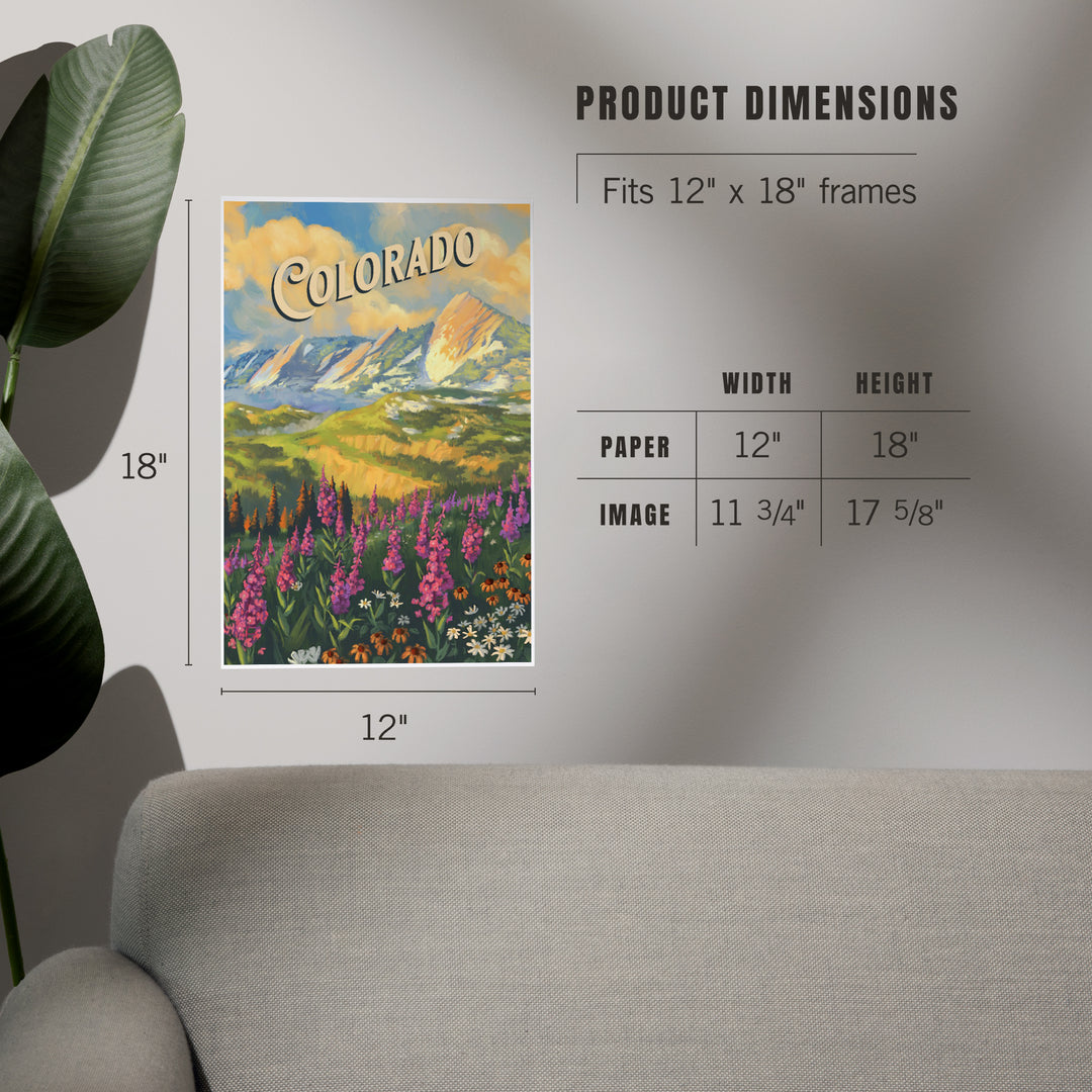 Colorado, Flatirons, Oil Painting, Art & Giclee Prints Art Lantern Press 