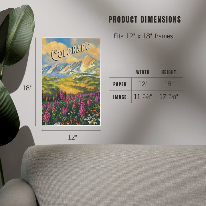 Colorado, Flatirons, Oil Painting, Art & Giclee Prints Art Lantern Press 