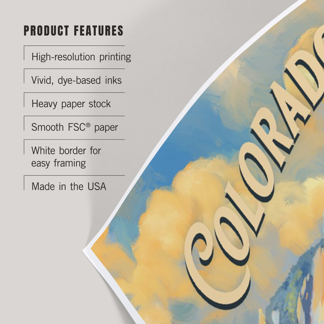 Colorado, Flatirons, Oil Painting, Art & Giclee Prints Art Lantern Press 