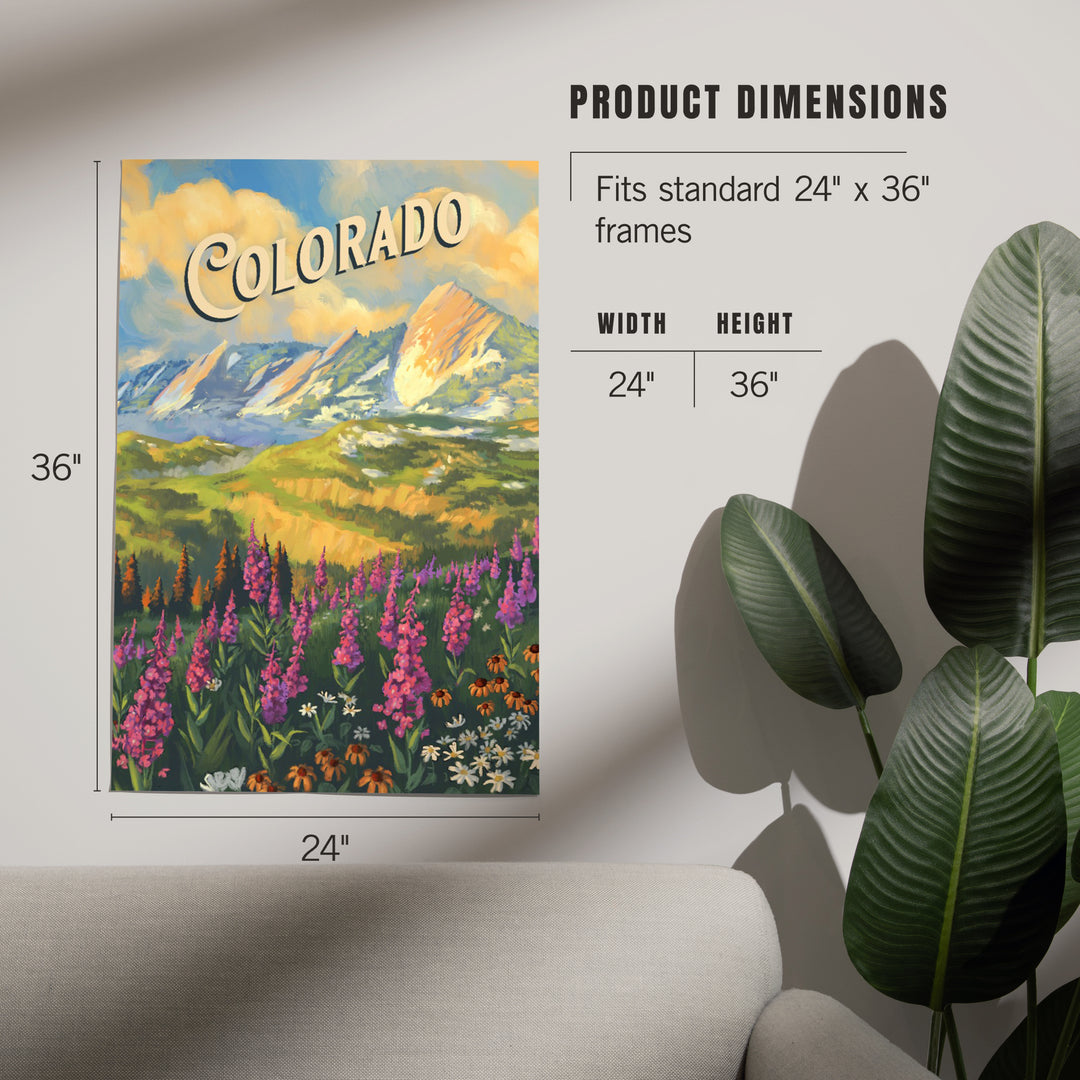 Colorado, Flatirons, Oil Painting, Art & Giclee Prints Art Lantern Press 