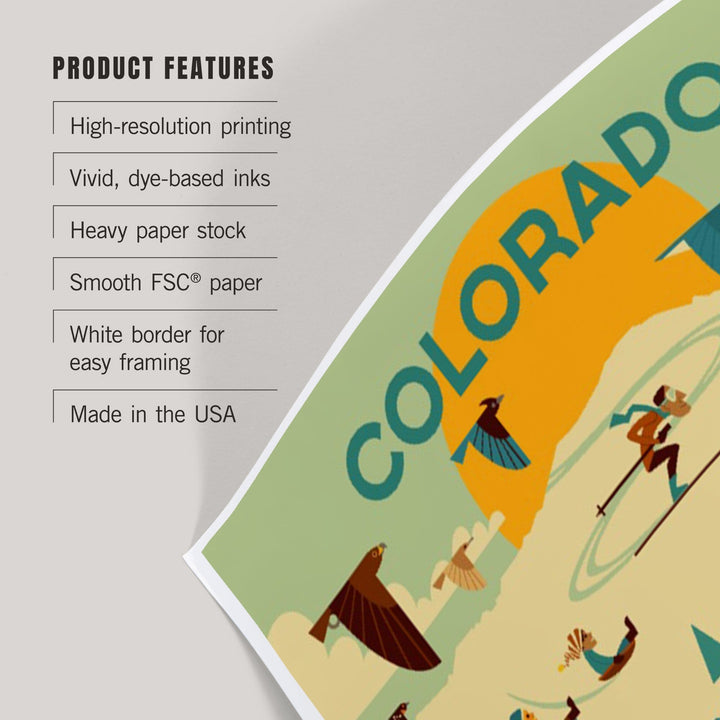 Colorado, Geometric, Art & Giclee Prints Art Lantern Press 