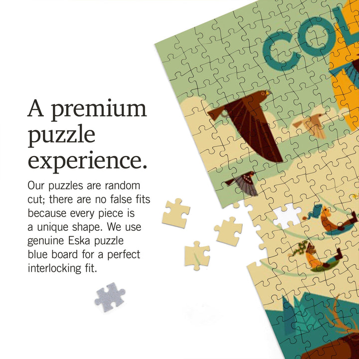 Colorado, Geometric, Jigsaw Puzzle Puzzle Lantern Press 