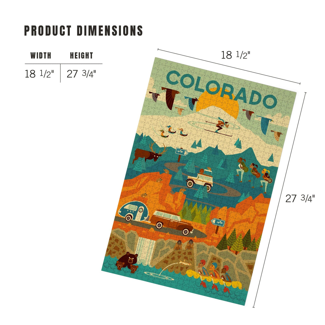 Colorado, Geometric, Wonderland, Jigsaw Puzzle Puzzle Lantern Press 