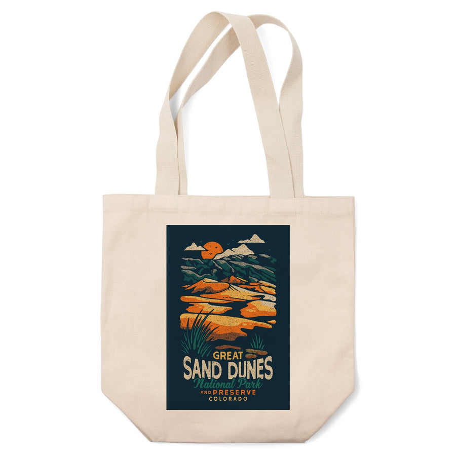 Colorado, Great Sand Dunes National Park and Preserve, Distressed, Tote Bag Totes Lantern Press 