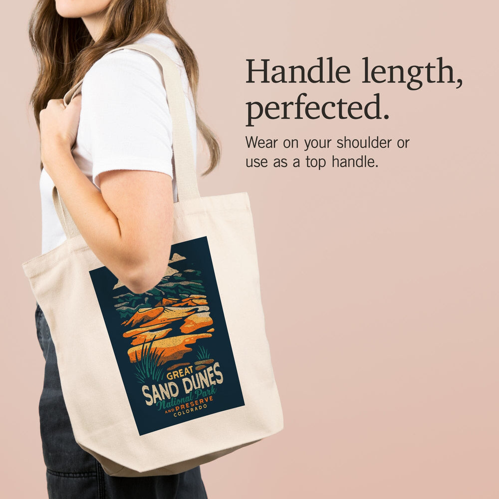 Colorado, Great Sand Dunes National Park and Preserve, Distressed, Tote Bag Totes Lantern Press 