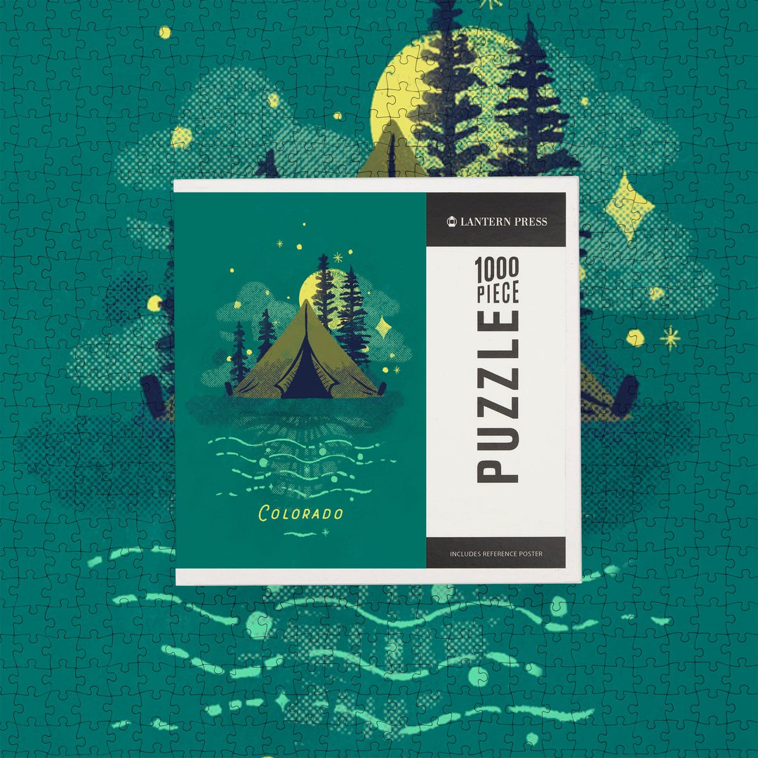 Colorado, Lake Life Series, Camping Dreams, Jigsaw Puzzle Puzzle Lantern Press 