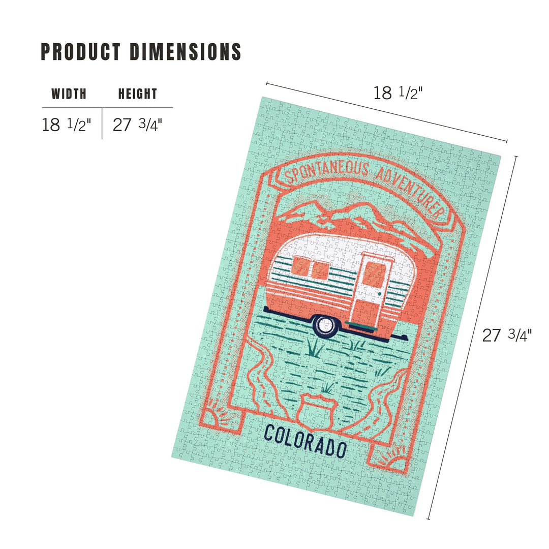 Colorado, Lake Life Series, Spontaneous Adventurer, Jigsaw Puzzle Puzzle Lantern Press 