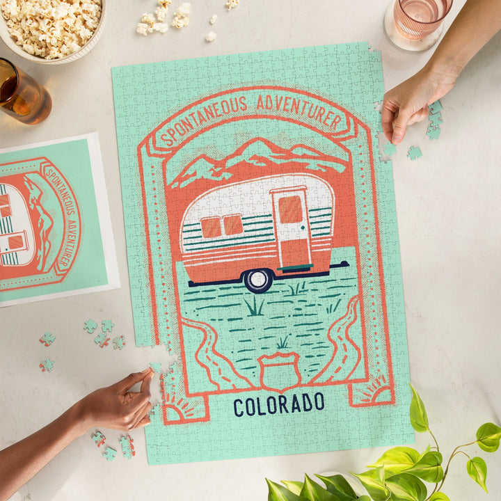 Colorado, Lake Life Series, Spontaneous Adventurer, Jigsaw Puzzle Puzzle Lantern Press 